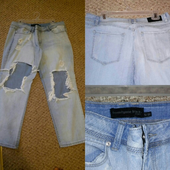 Stone washed RIPPED Jeans - Picture 2 of 2