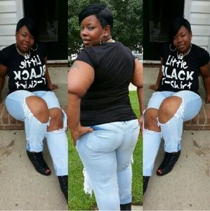 Stone washed RIPPED Jeans