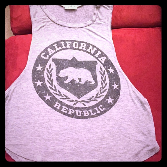 California Republic High low crop top