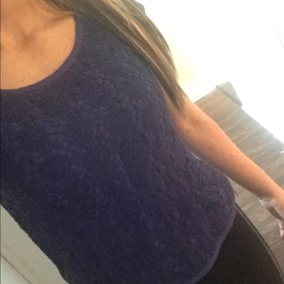 Blue Lace Top- Urban Outfitters- Size Small - Picture 1 of 3