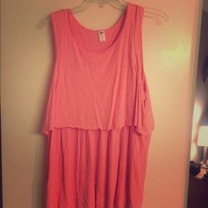 Coral Sleeveless Maternity Top