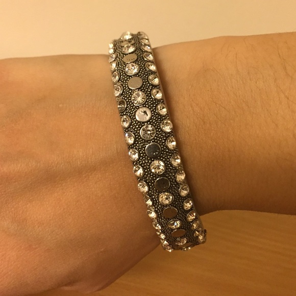 Grey rhinestone bracelet!