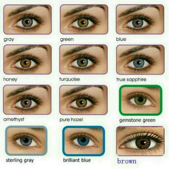 1 pair pure hazle contacts