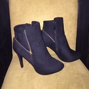 Bonnibel "Edwina-2" side zipper stiletto booties.