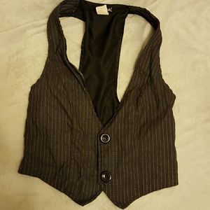Pin Striped Fashion Vest