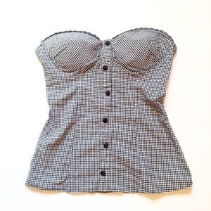 Flirty Gingham Sweetheart Top