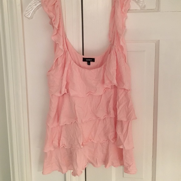 Express flirty ruffle top L TWO TOP BUNDLE