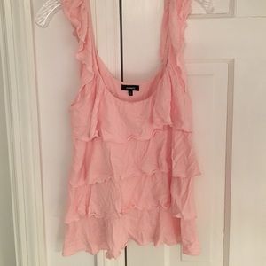 Express flirty ruffle top L TWO TOP BUNDLE