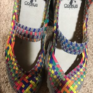 Corkys Multi colored Mary Janes size 11.