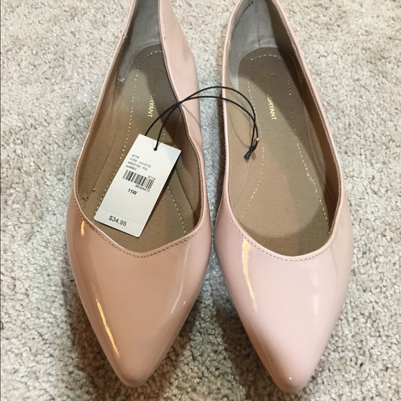 Patent Beige Flats