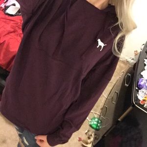 Dark Maroon Varsity Hoodie