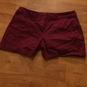 Burgundy LOFT shorts