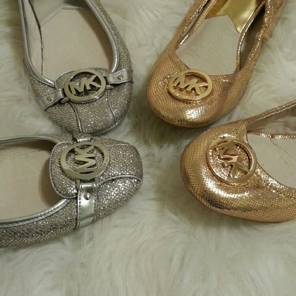 MICHAEL Michael Kors flats silver gold
