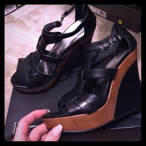 I.N.C leather wedges