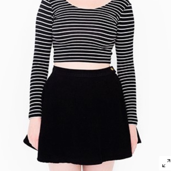 AA black denim circle skirt