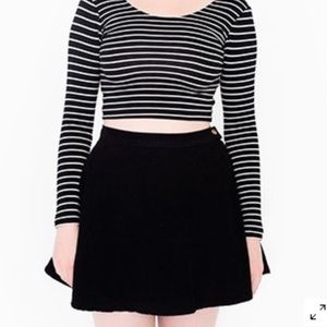 AA black denim circle skirt