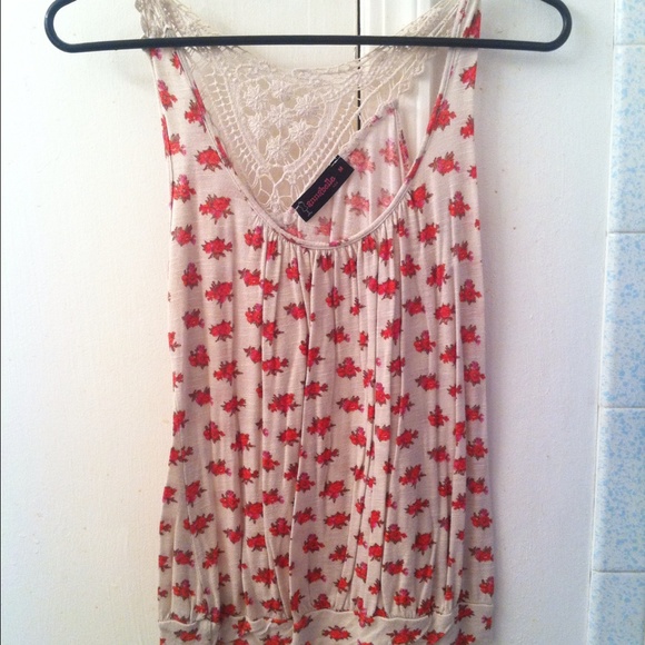 Floral Lace-Back Tank Top!