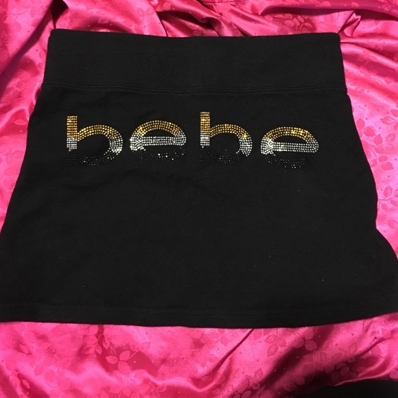 Sale 💕Rare Vintage Black sparkle BEBE mini shirt