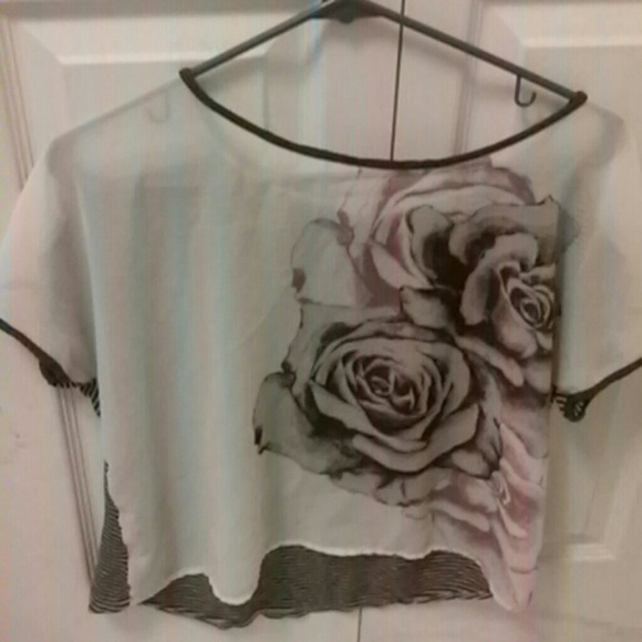 Pink and Grey Roses Shirt