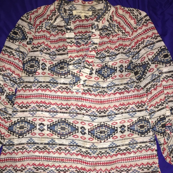 Semi sheer tribal top