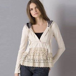 Free People Tiered Eyelet Hoodie