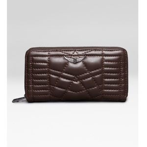 Zadig & Voltaire leather compagon quilted wallet