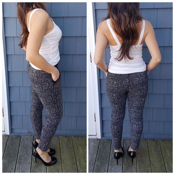 LAST L❗️Marled print seamed pocket pants - Picture 2 of 3