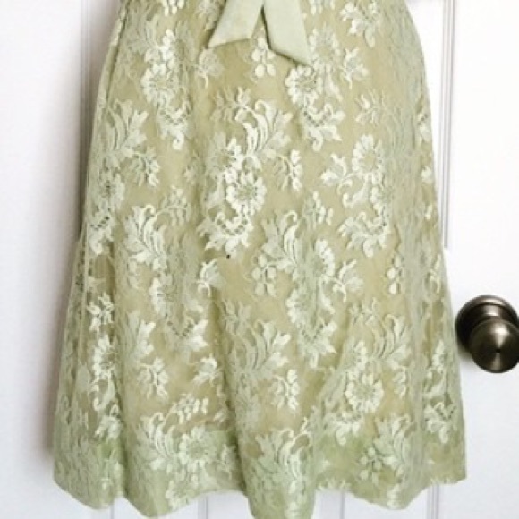 Vintage Light Green Lace Dress - Picture 4 of 4