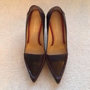 Johnston & Murphy brown leather heels