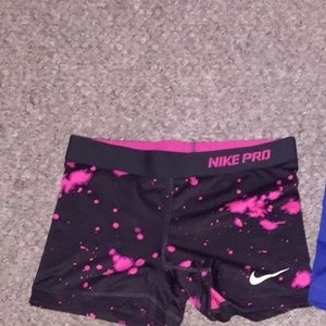 Pink and black splatter paint