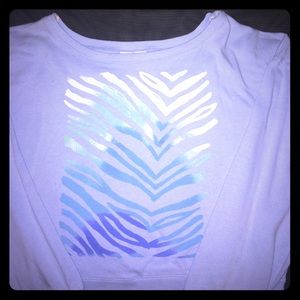 PINK: Baby Blue Crop Sweatshirt