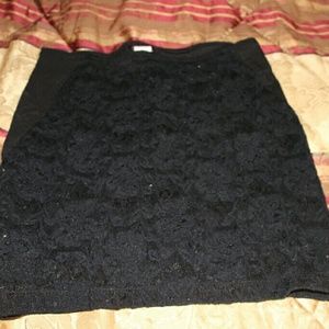 Black lace skirt
