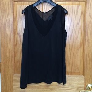Banana Republic black silk blouse