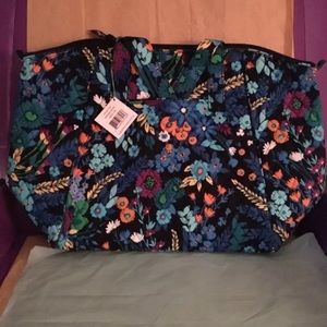Vera Bradley travel tote in Midnight Blues NWT