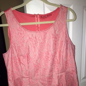 Peach Peplum Top by Elle