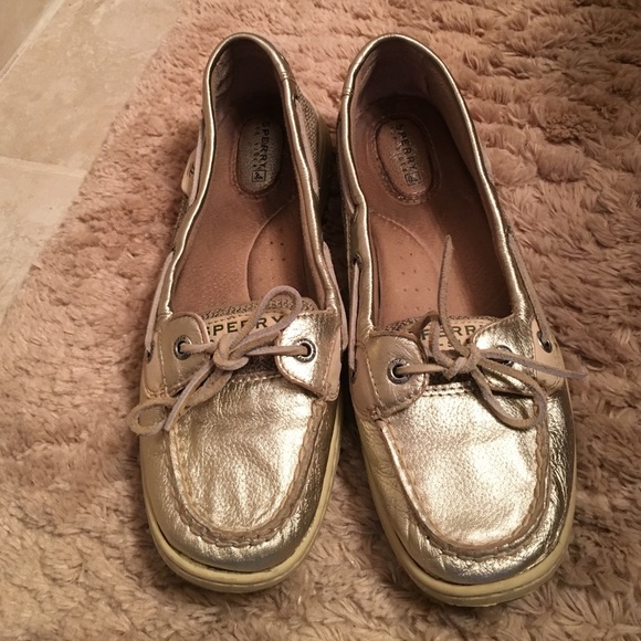Gold Angelfish metallic boat shoe