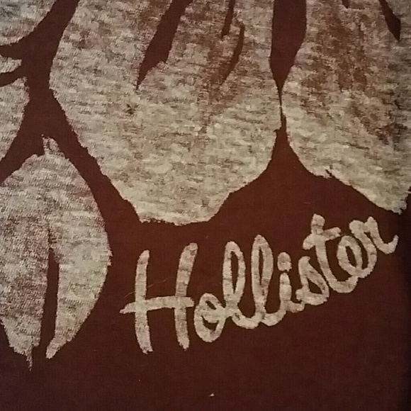 Burgundy Hollister t shirt - Picture 2 of 2