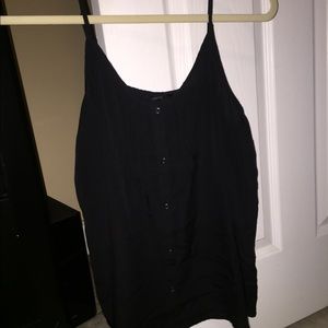 Black button down tank top