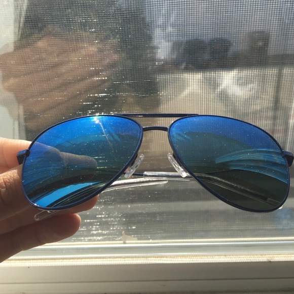 Saint Laurent Classic 11 Blue Mirrored Aviators