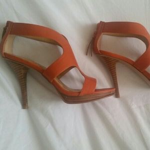 Orange Nine West Heels HOT!!!