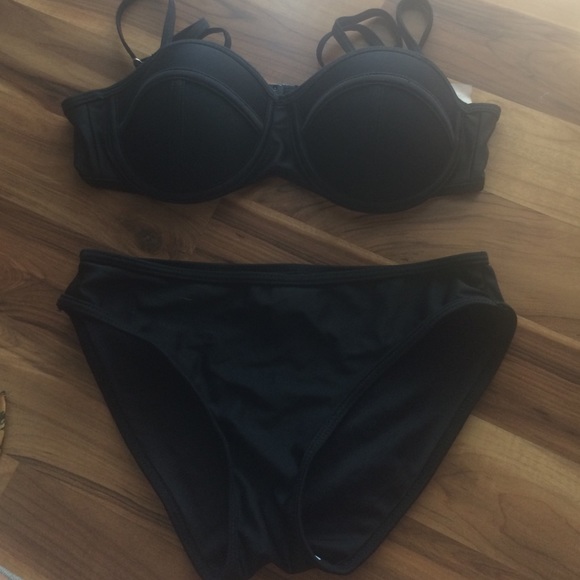 Black bikini with push-up