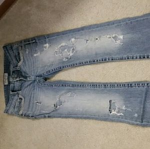 BKE daytrip destroyed jeans