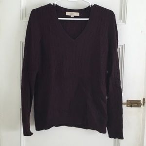 Ribbed V-neck sweater from LOFT