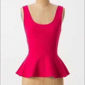 SALE Anthropologie Ganni Pink Peplum Top