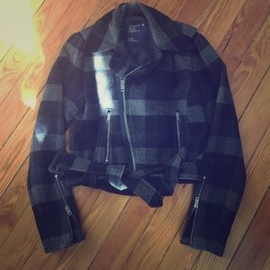 American Eagle Plaid wool coat