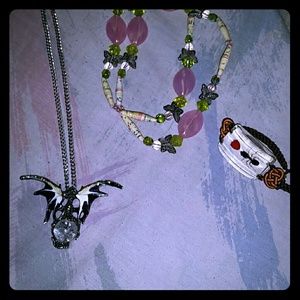 Two necklaces and a bracelet