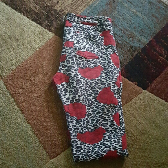 Rose Print Pants