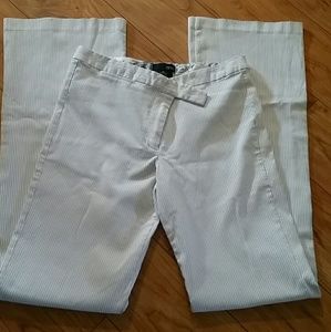 Zinc White Pinstriped Dress Pants