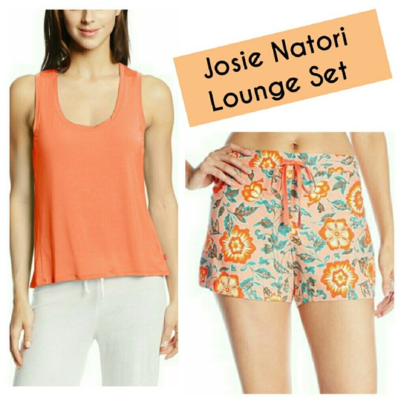 Josie Natori Lounge Set Tank & Paisley Shorts