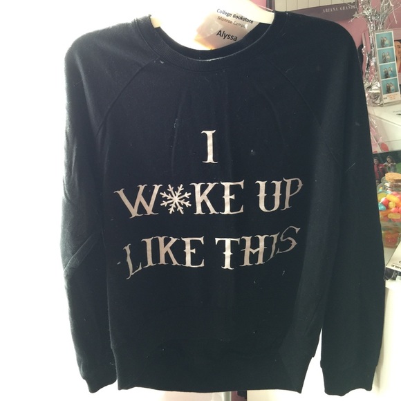 black sweater